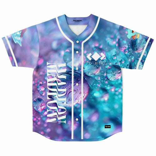 Madeon Iridescent Blue Macro Water Rave Baseball Jersey