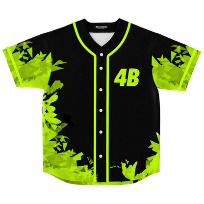 JSTJR Black Neon Green Rave Baseball Jersey