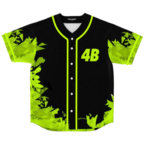 JSTJR Black Neon Green Rave Baseball Jersey