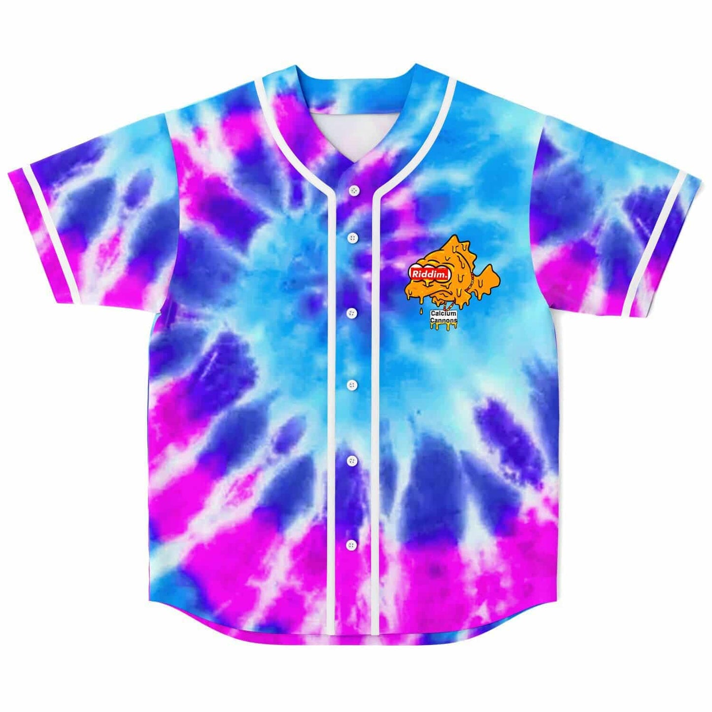 Blue Melting Orange Rave Baseball Jersey