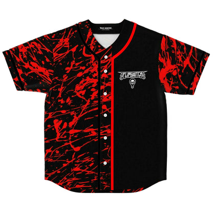 Flipswitch Black Red Splatter Rave Baseball Jersey