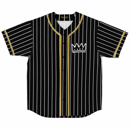 Black Pinstripe Baseball Rave Baseball Jersey