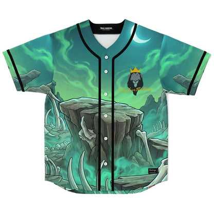 Green Teal Black Maned Rave Baseball Jersey