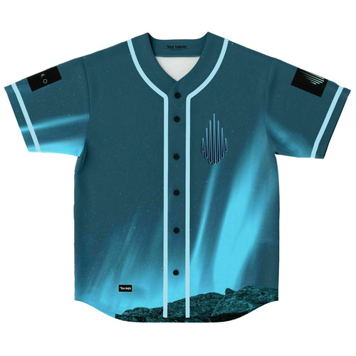Nurko Teal Night Landscape Rave Baseball Jersey