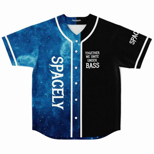 Split Blue Half Starry Rave Baseball Jersey