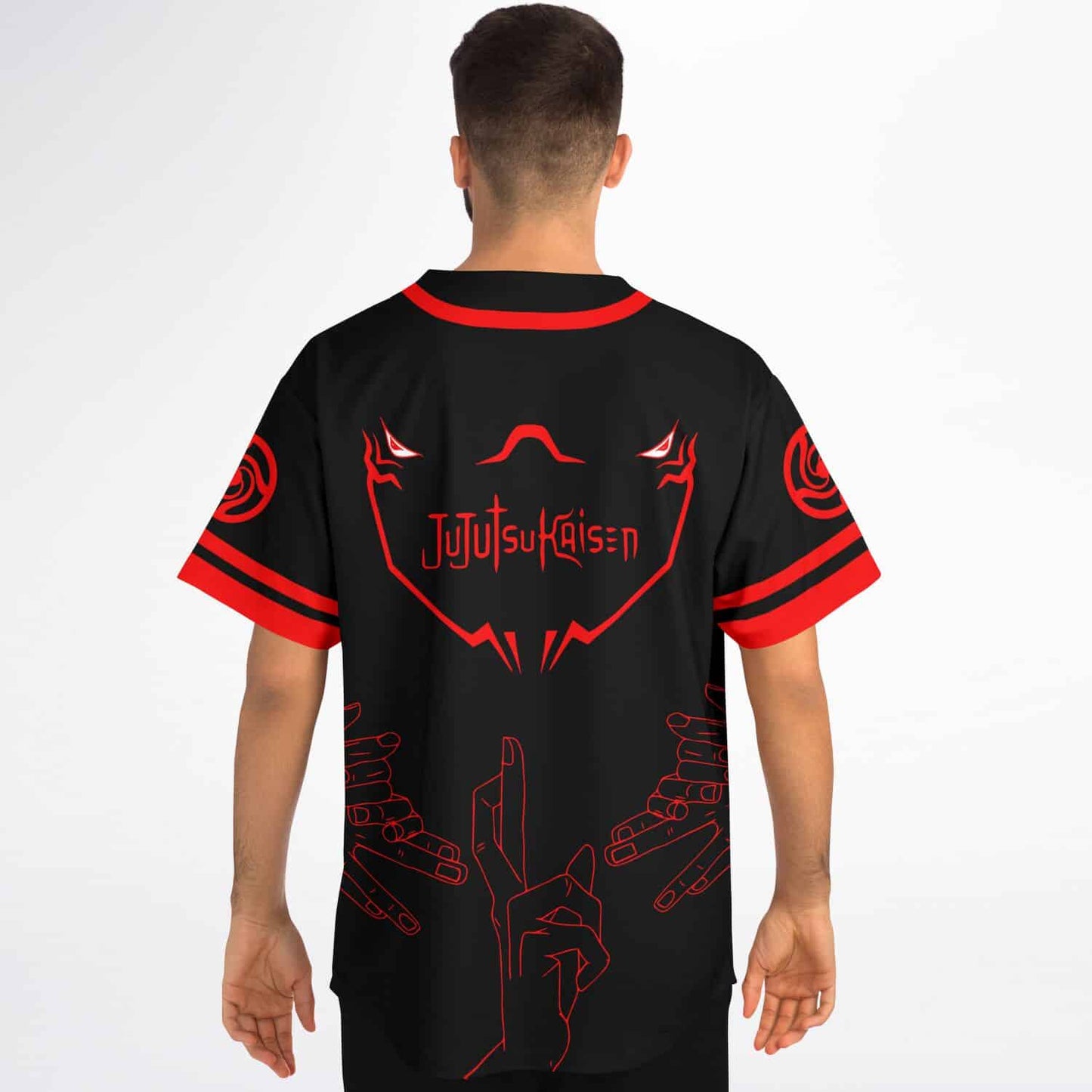 Black Red Demonic Rave Baseball Jersey