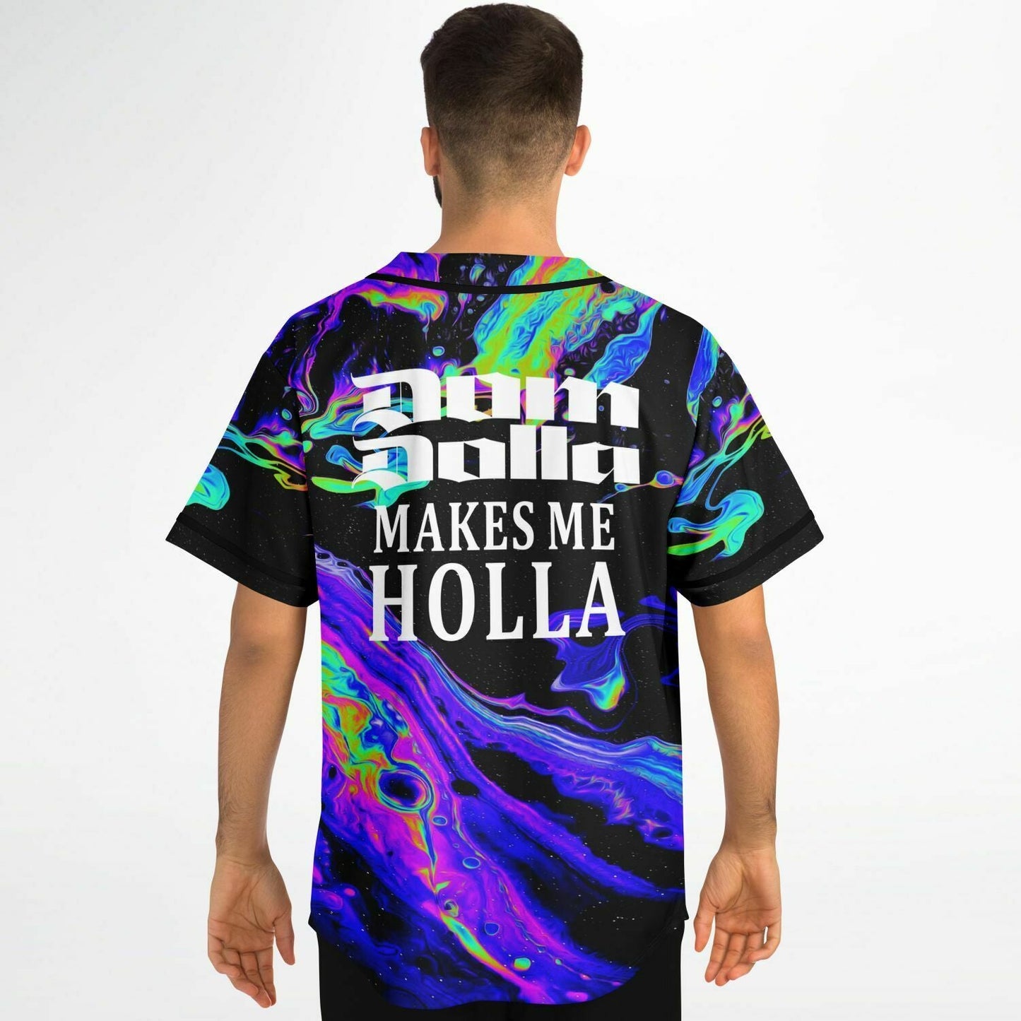 Dom Dolla Black Liquid Marble Rave Baseball Jersey