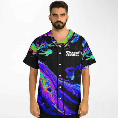 Dom Dolla Black Liquid Marble Rave Baseball Jersey