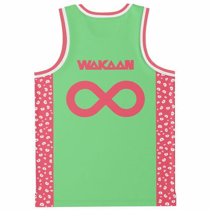Mint Green Watermelon Slices Rave Basketball Jersey