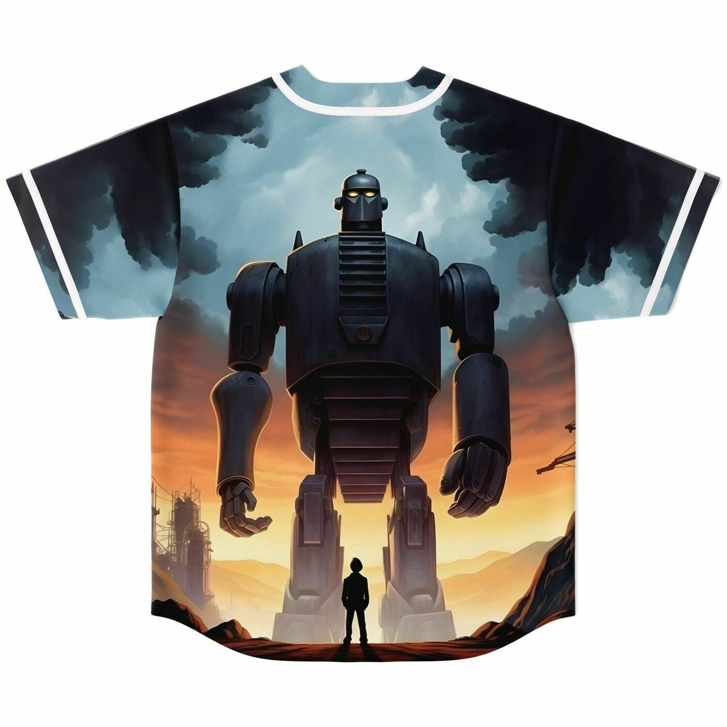 Muted Greys Giant Robot Rave Baseball Jersey
