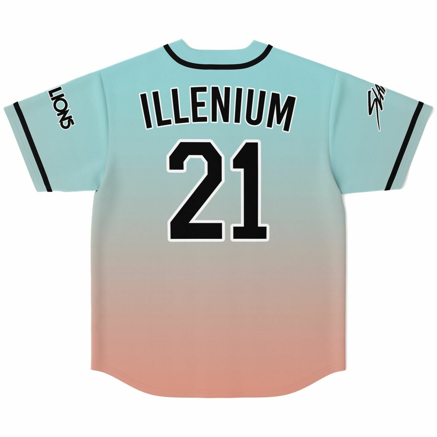 Seven Lions Teal Peach Diamond Rave Baseball Jersey