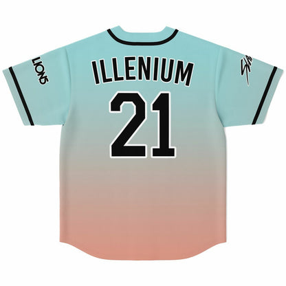 Seven Lions Teal Peach Diamond Rave Baseball Jersey