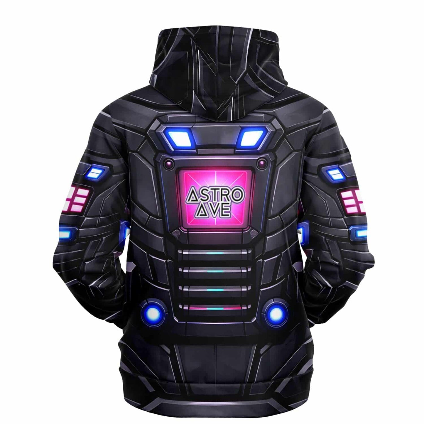 Astro Ave Black Mech Armor Rave Hoodie