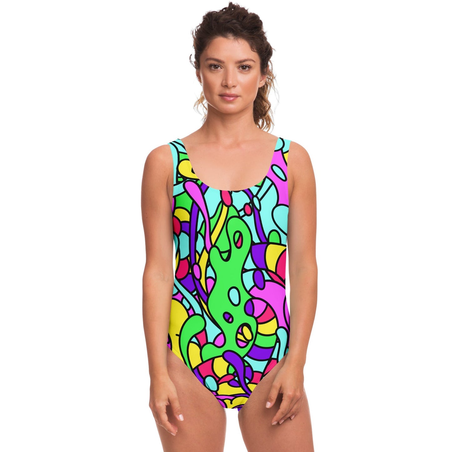 Bright Mix Abstract Bold Rave Swimsuit