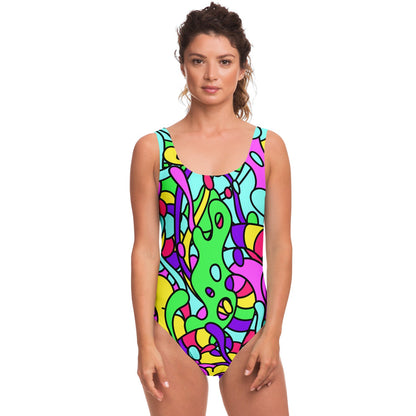Bright Mix Abstract Bold Rave Swimsuit