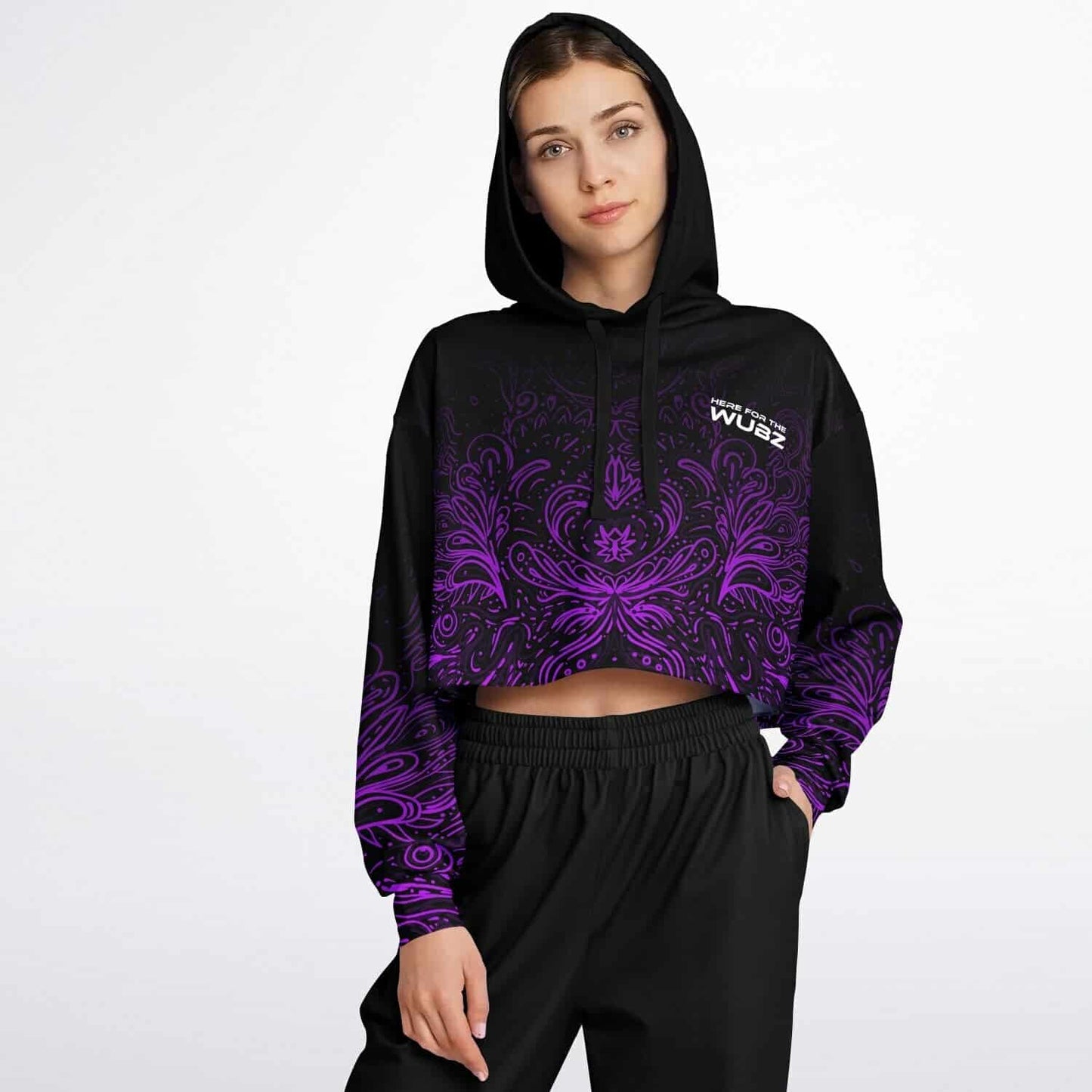 Here for the wubz Cropped Hoodie