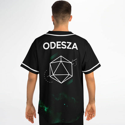 ODESZA Black Minimal Geometric Rave Baseball Jersey