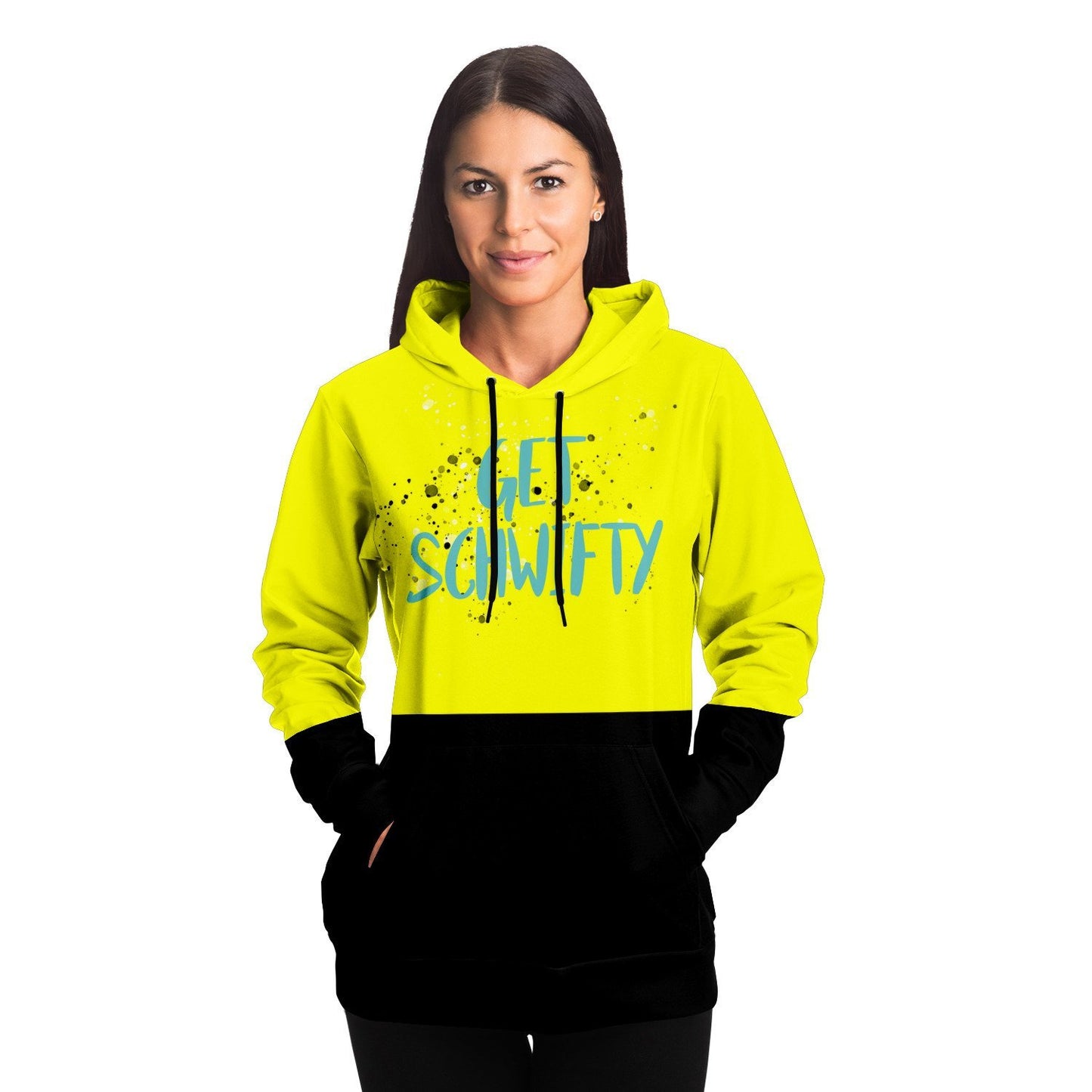 Get Schwifty Retrowave Yellow Rave Hoodie