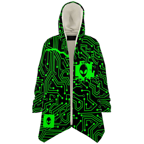 Black Circuit Board Rave Cloak