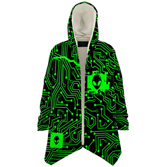 Black Circuit Board Rave Cloak