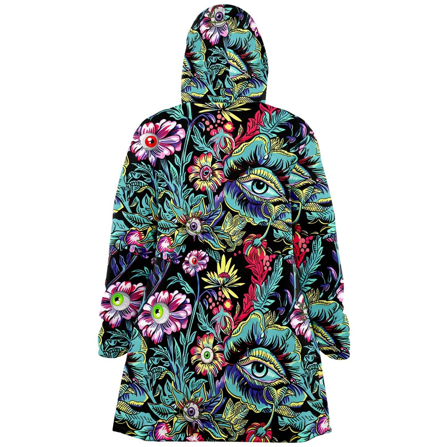 Black Surreal Garden Rave Cloak