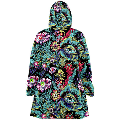 Black Surreal Garden Rave Cloak
