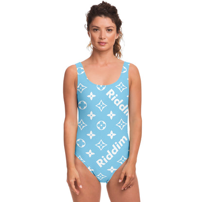 Light Blue Luxury Monogram Rave Swimsuit