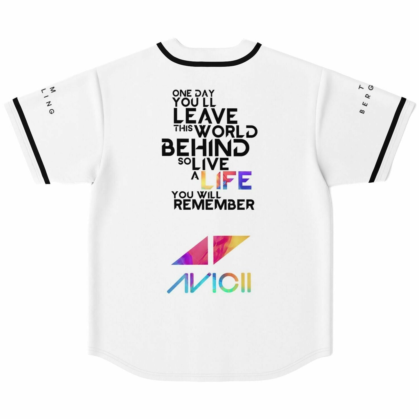 Avicii White Rave Baseball Jersey