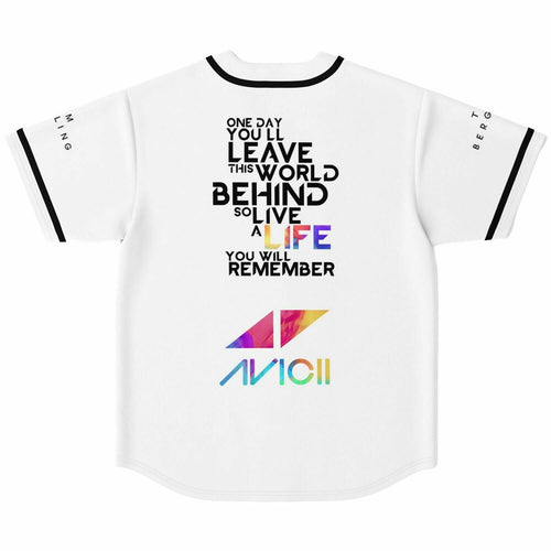 Avicii White Rave Baseball Jersey