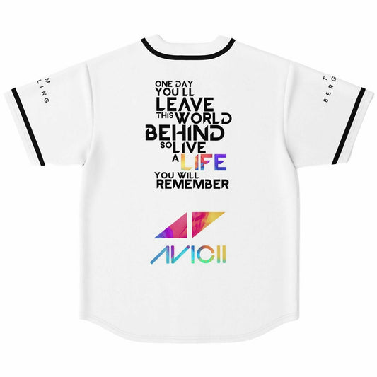 Avicii White Rave Baseball Jersey