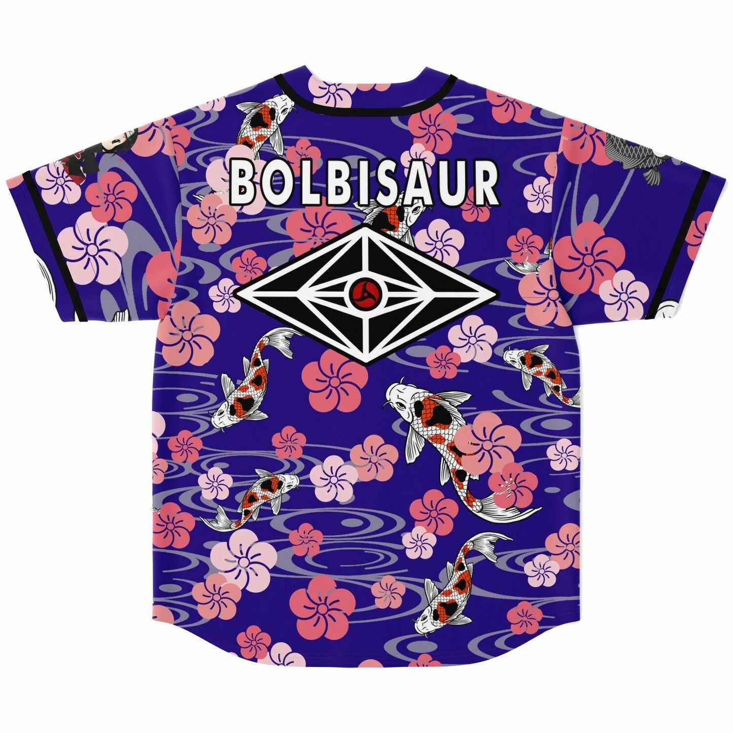 Royal Purple Japanese Koi Rave Baseball Jersey