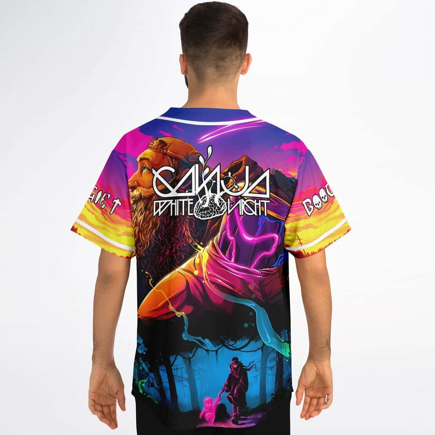 Ganja White Night Vivid Sunset Neon Dusk Rave Baseball Jersey