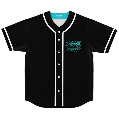 Dynamash Black Graffiti Brushed Rave Baseball Jersey