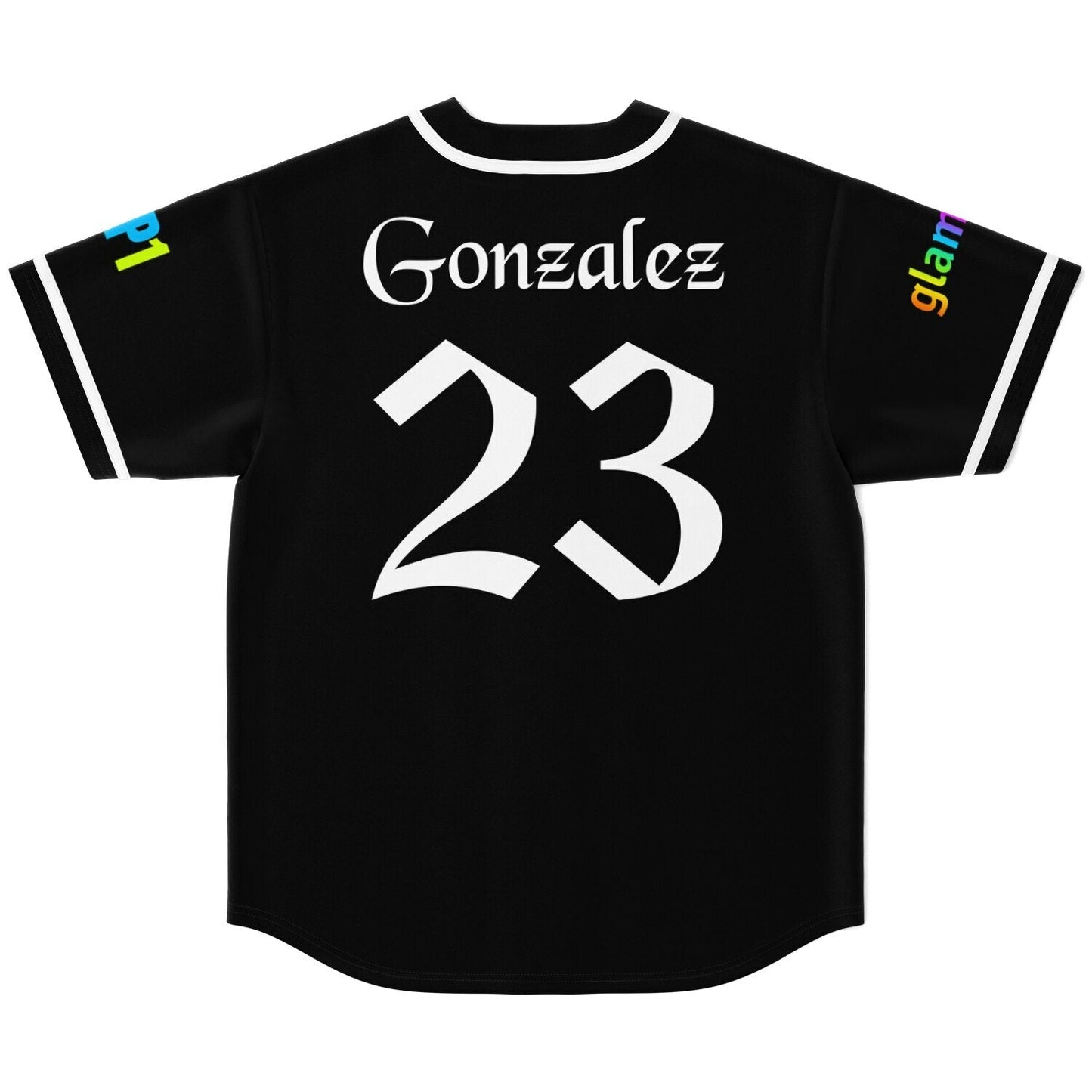 Black ‘Glamazon’ Logo Rave Baseball Jersey
