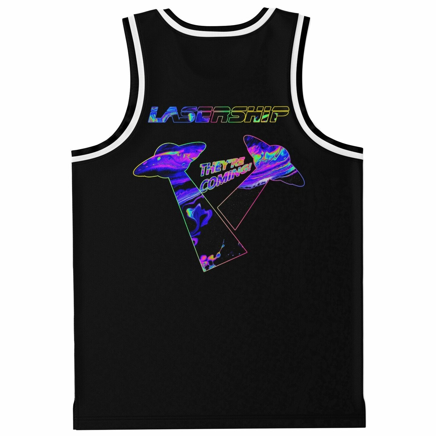 Levity Black Body Script Wordmark Rave Basketball Jersey