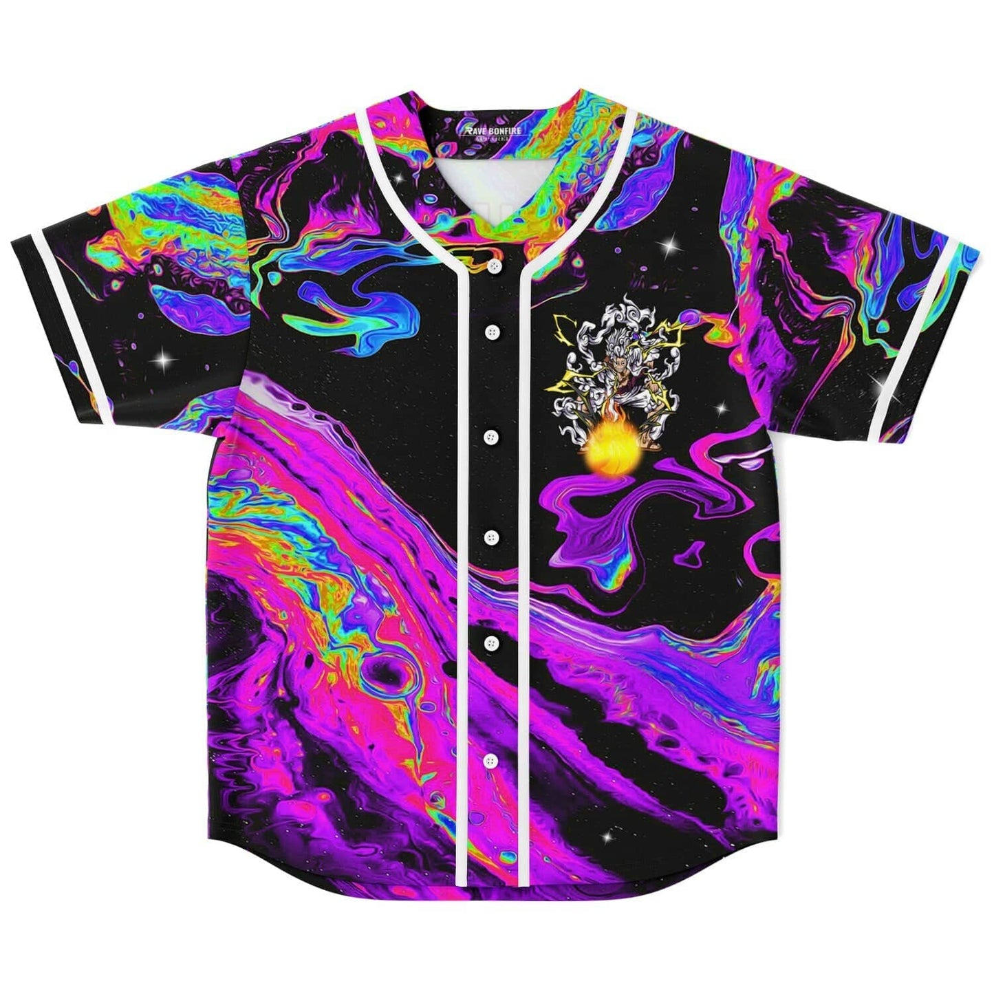 Seven Lions Black Psychedelic Liquid Rave Baseball Jersey