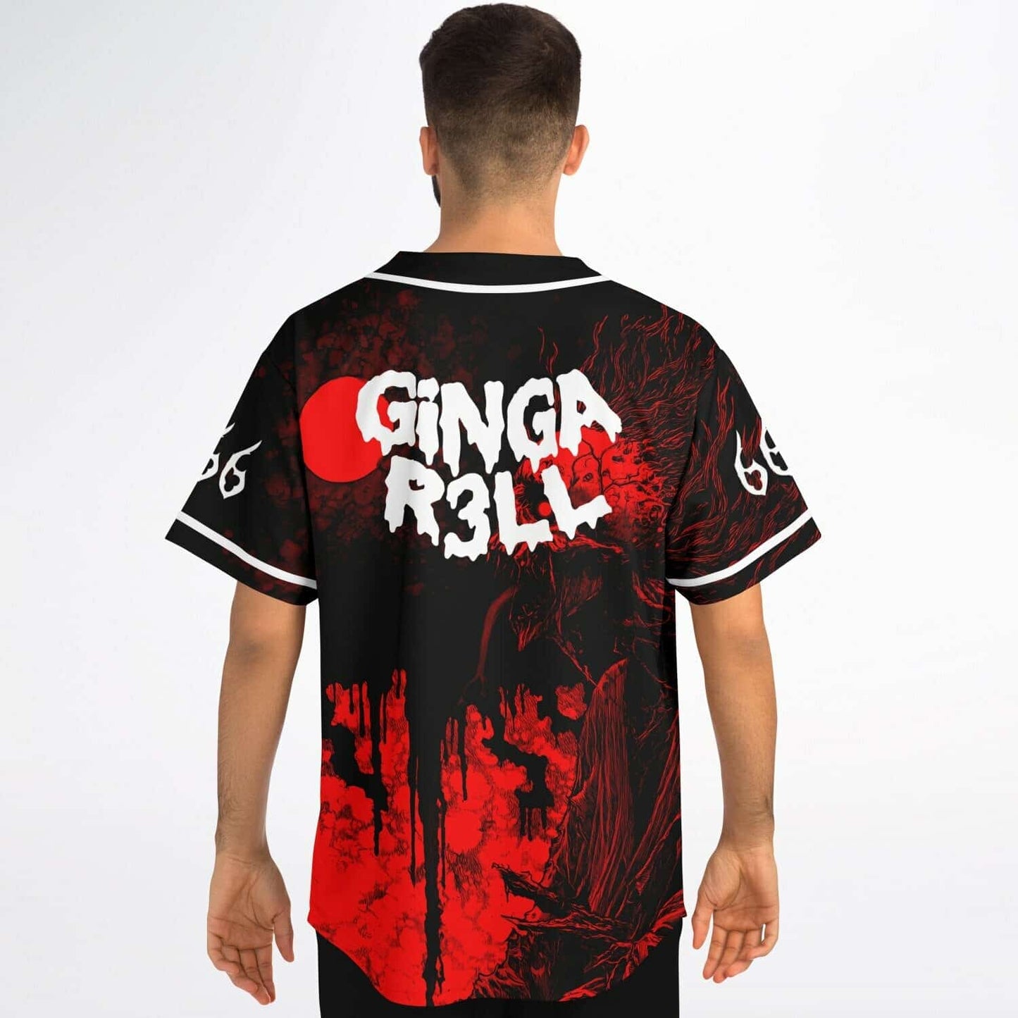 Black Blood Horror Kaiju Rave Baseball Jersey