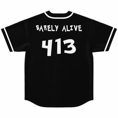 Barely Alive Black Angry Robot Rave Baseball Jersey