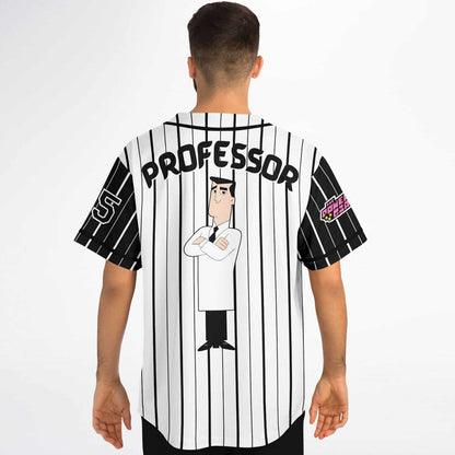 White Pinstripe Baseball Rave Baseball Jersey