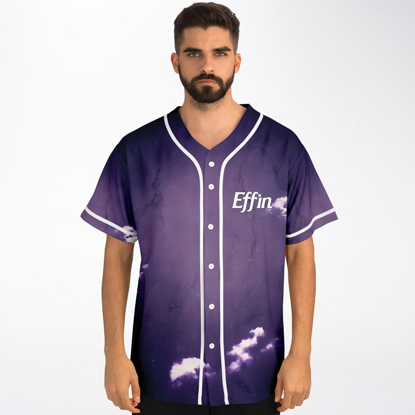 Purple Deep Retro 1950S Rave Baseball Jersey