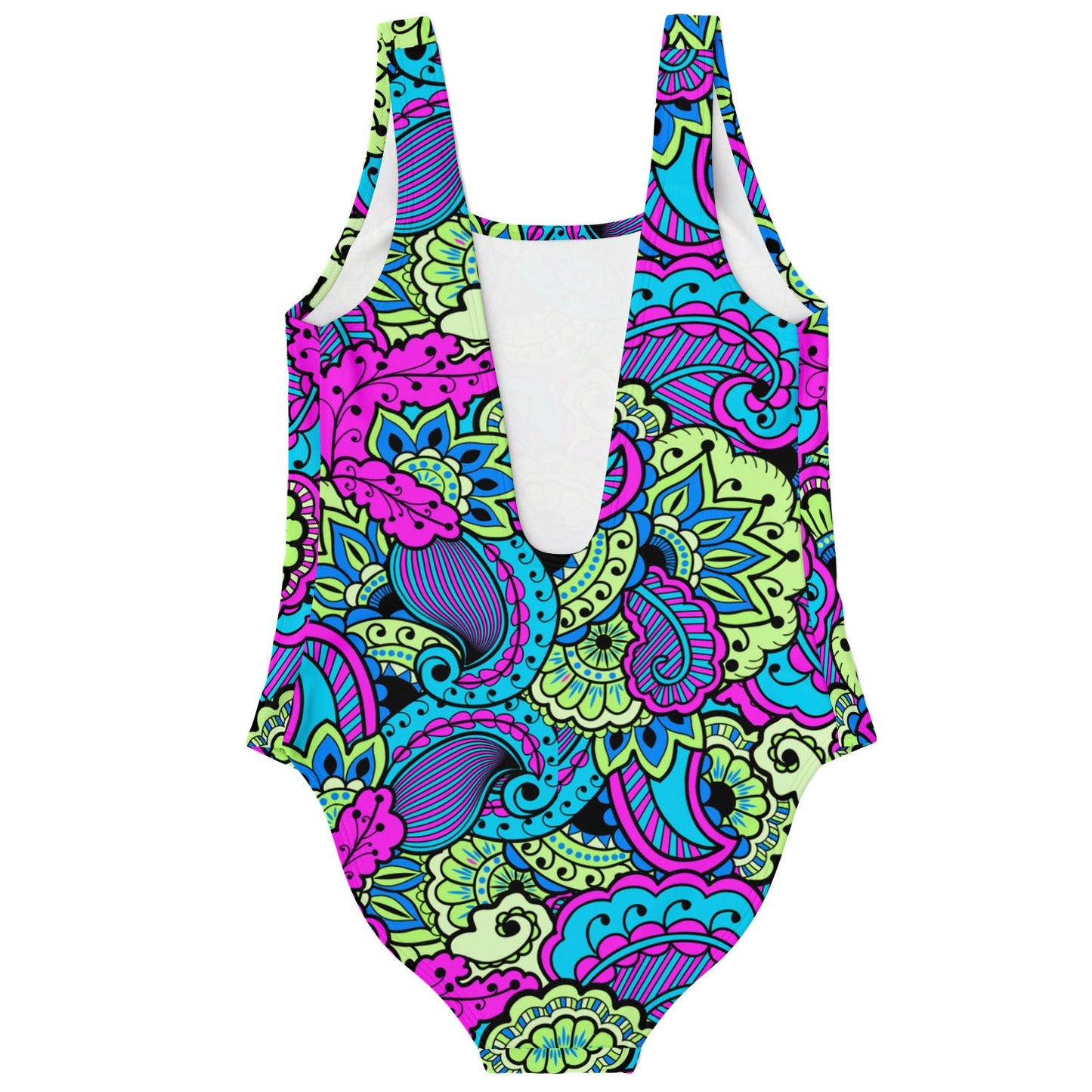 Neon Paisley Floral Rave Swimsuit