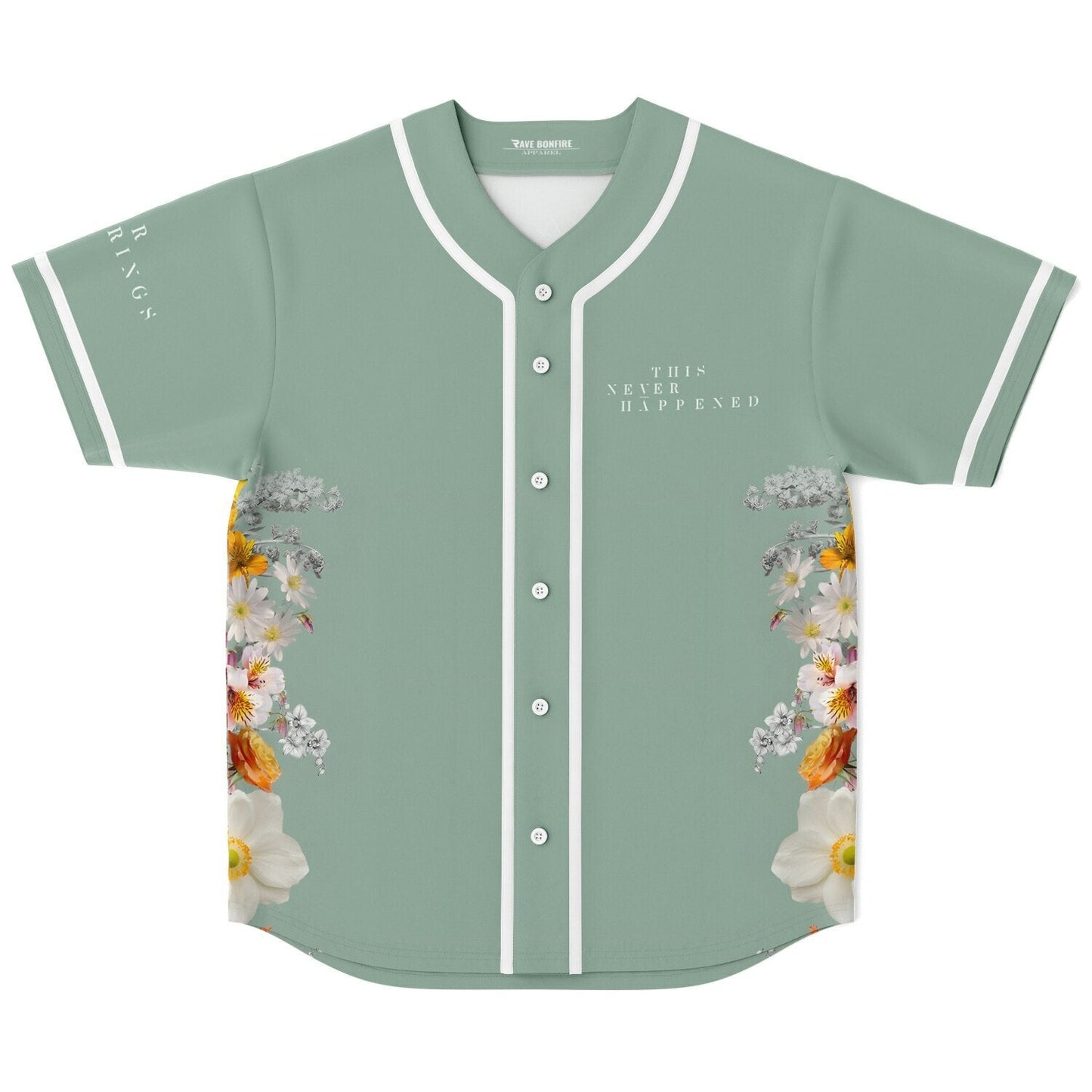 Lane 8 Sage Wildflower Bouquets Rave Baseball Jersey