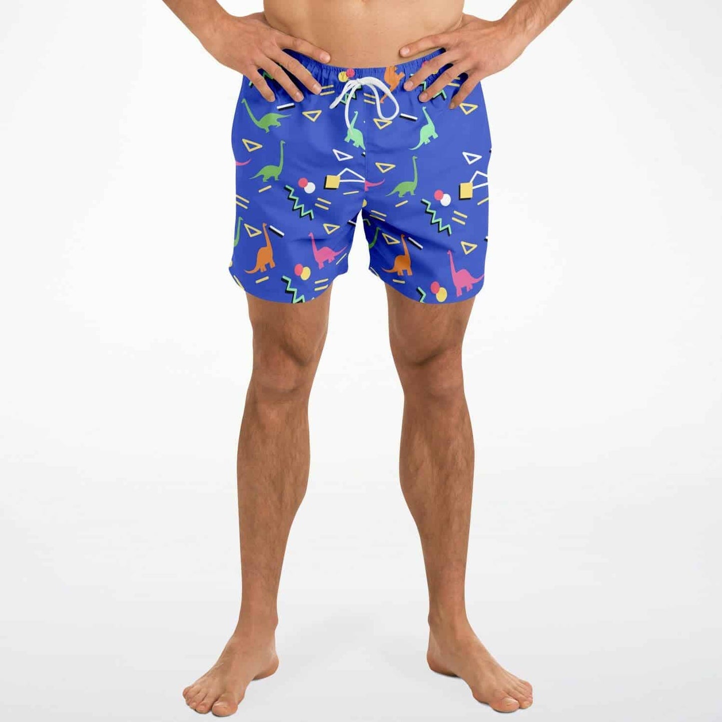 Royal Blue Long Neck Rave Swim Trunks