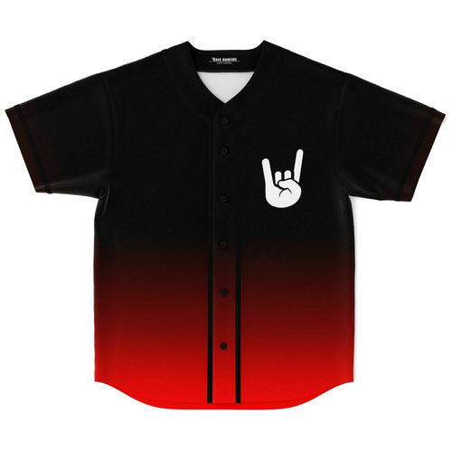Black Red White Rock Rave Baseball Jersey