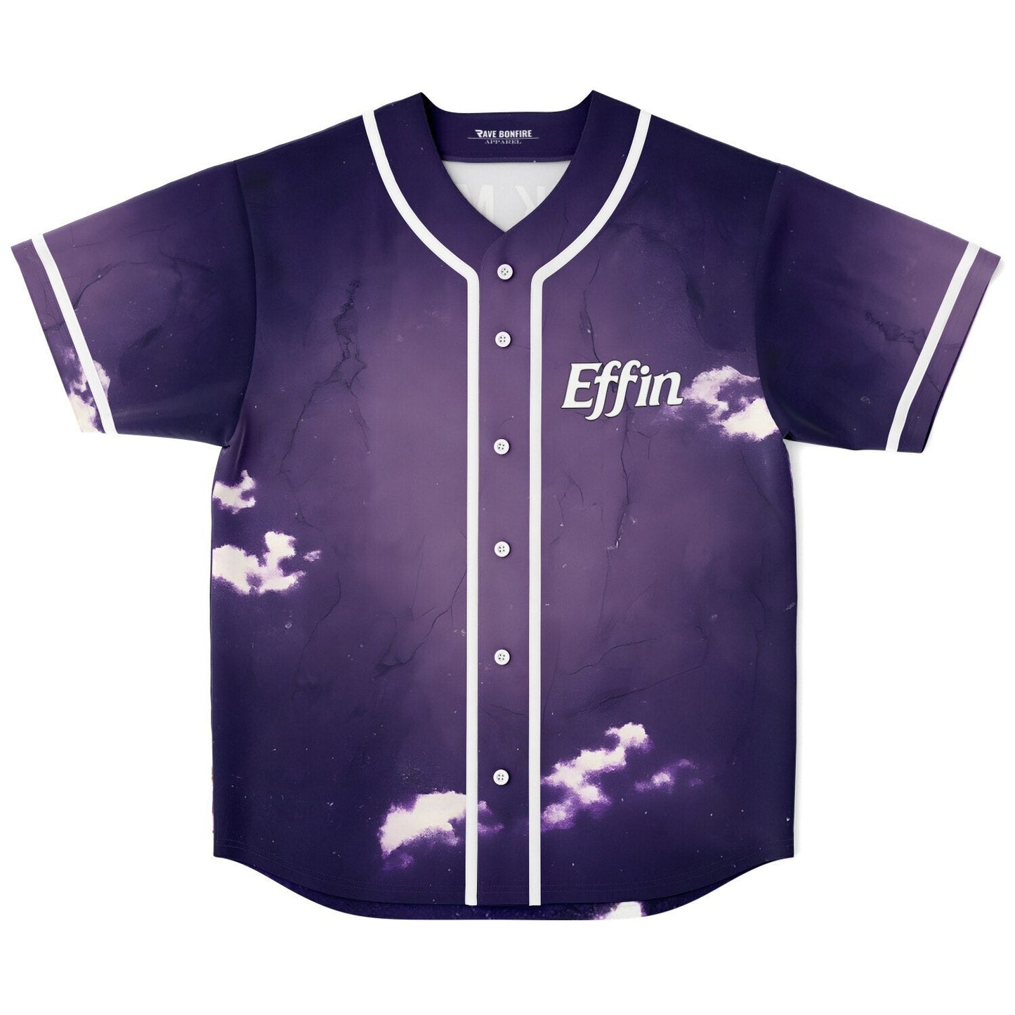 Purple Deep Retro 1950S Rave Baseball Jersey