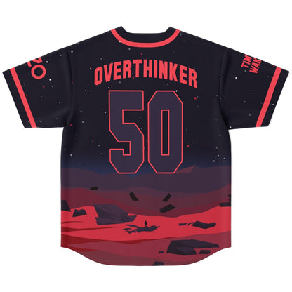 Dark Navy Minimalist Flat Rave Baseball Jersey
