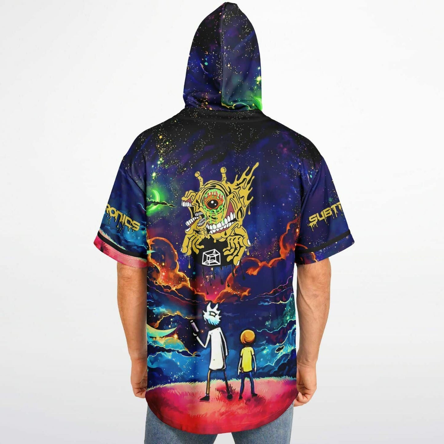 Subtronics Deep Blue Cosmic Galaxy Rave Hooded Baseball Jersey