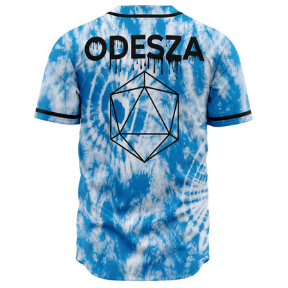 ODESZA Sky Blue Spiral Tie Rave Baseball Jersey