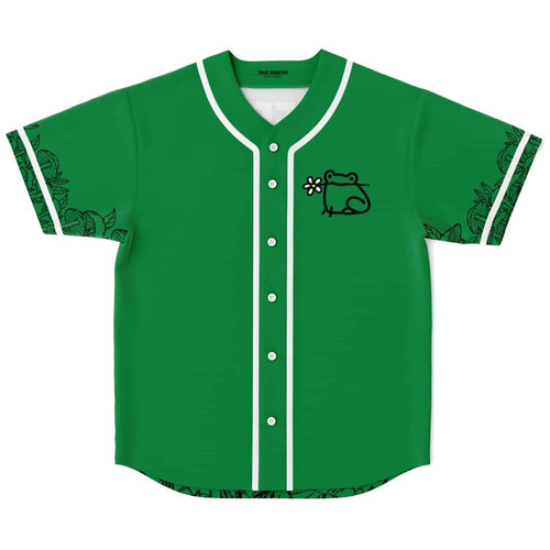 Kelly Green Cartoon Frog Rave Baseball Jersey