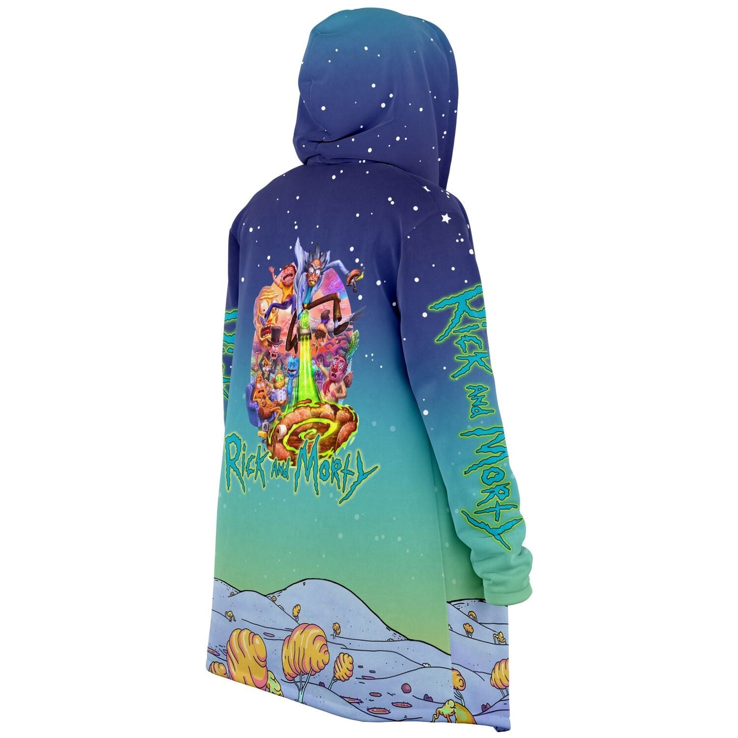 Blue Teal Cartoon Characters Rave Cloak